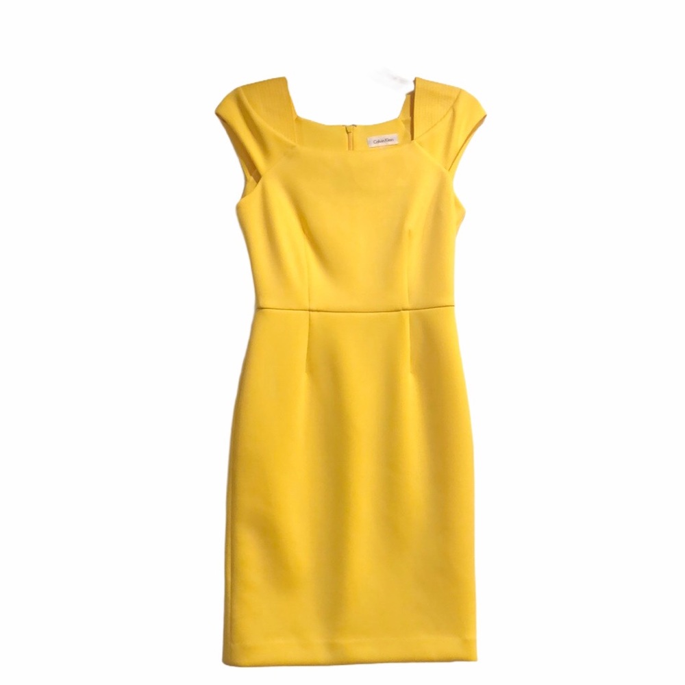 Calvin Klein Yellow Dress. Size 2